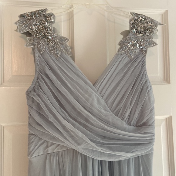 Pale Blue Monsoon Mischa Tulle Maxi Dress - Picture 6 of 13